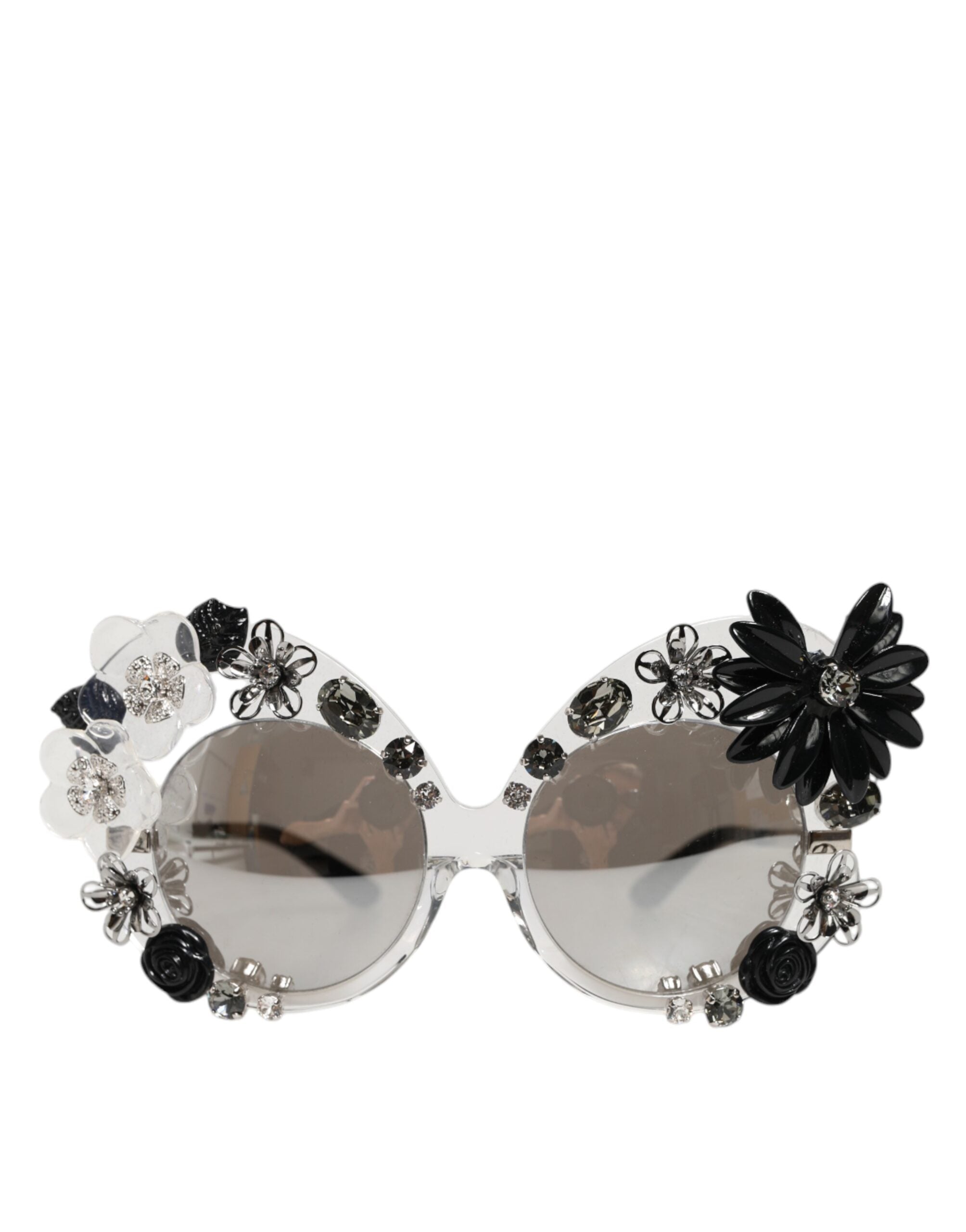 Dolce & Gabbana Διαφανή Στρογγυλά Γυαλιά Ηλίου DG4292 με Κρυστάλλινα Λουλούδια
