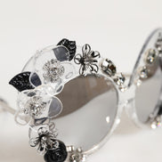 Γυαλιά ηλίου Dolce & Gabbana DG4292 διαφανή με στρογγυλά κρύσταλλα και λουλούδια