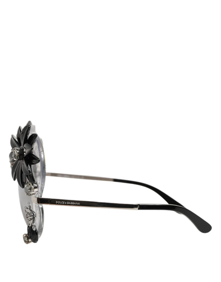 Γυαλιά ηλίου Dolce & Gabbana DG4292 διαφανή με στρογγυλά κρύσταλλα και λουλούδια
