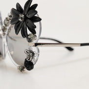Γυαλιά ηλίου Dolce & Gabbana DG4292 διαφανή με στρογγυλά κρύσταλλα και λουλούδια