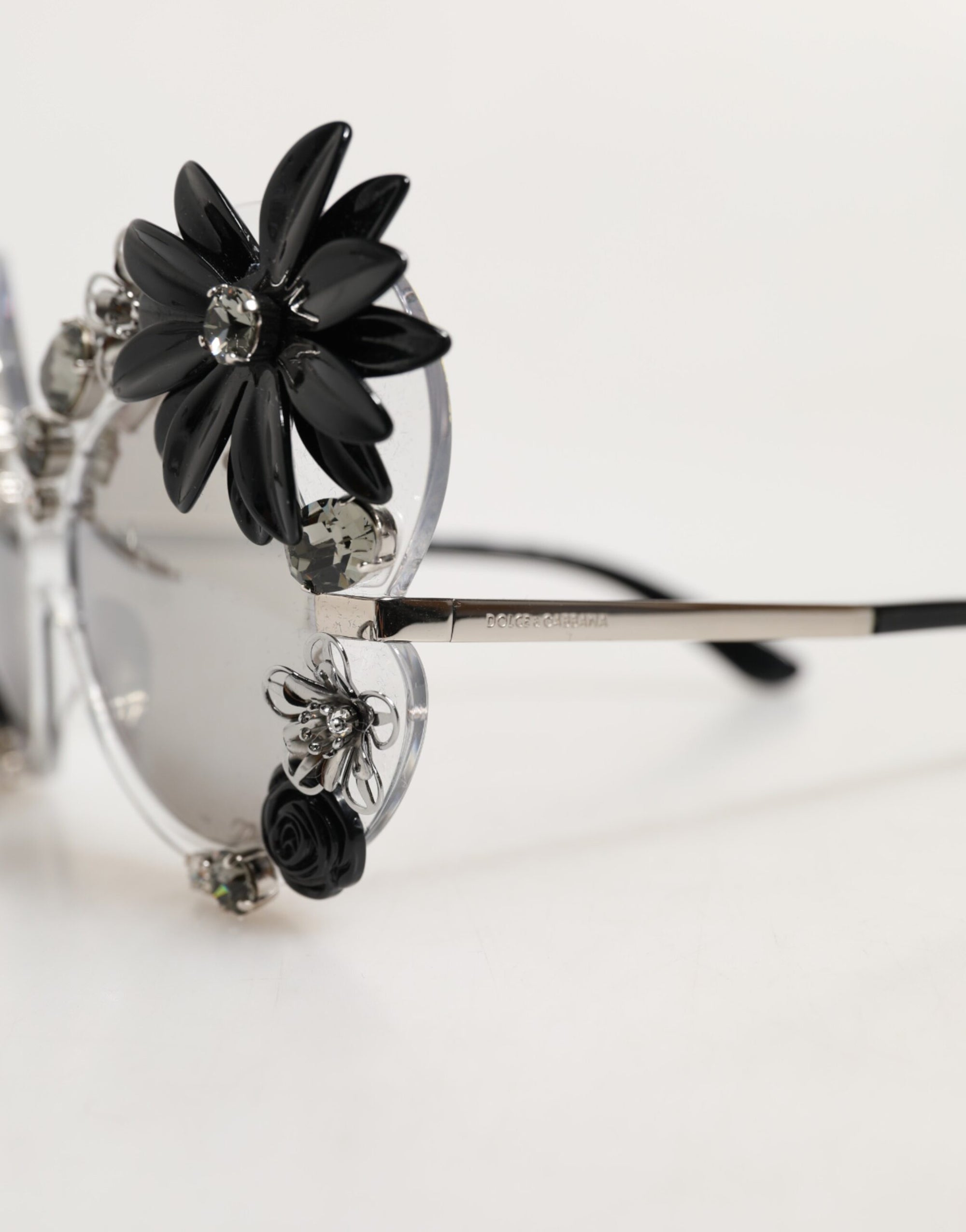 Γυαλιά ηλίου Dolce & Gabbana DG4292 διαφανή με στρογγυλά κρύσταλλα και λουλούδια