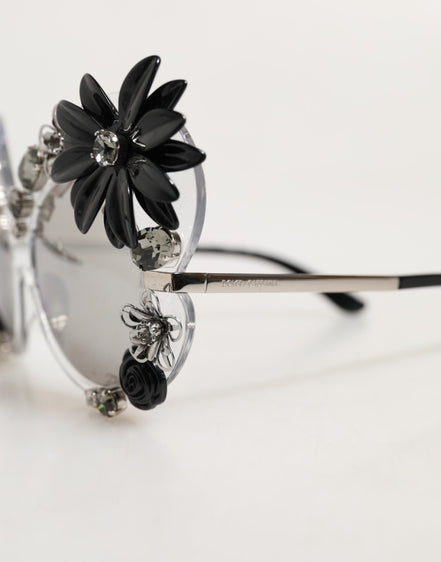 Γυαλιά ηλίου Dolce & Gabbana DG4292 διαφανή με στρογγυλά κρύσταλλα και λουλούδια