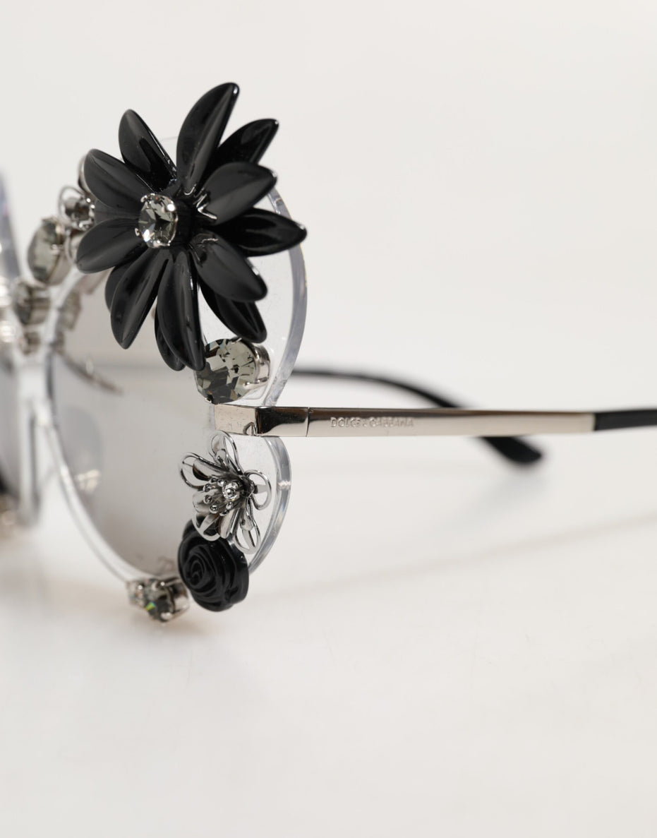 Dolce & Gabbana Διαφανή Στρογγυλά Γυαλιά Ηλίου DG4292 με Κρυστάλλινα Λουλούδια