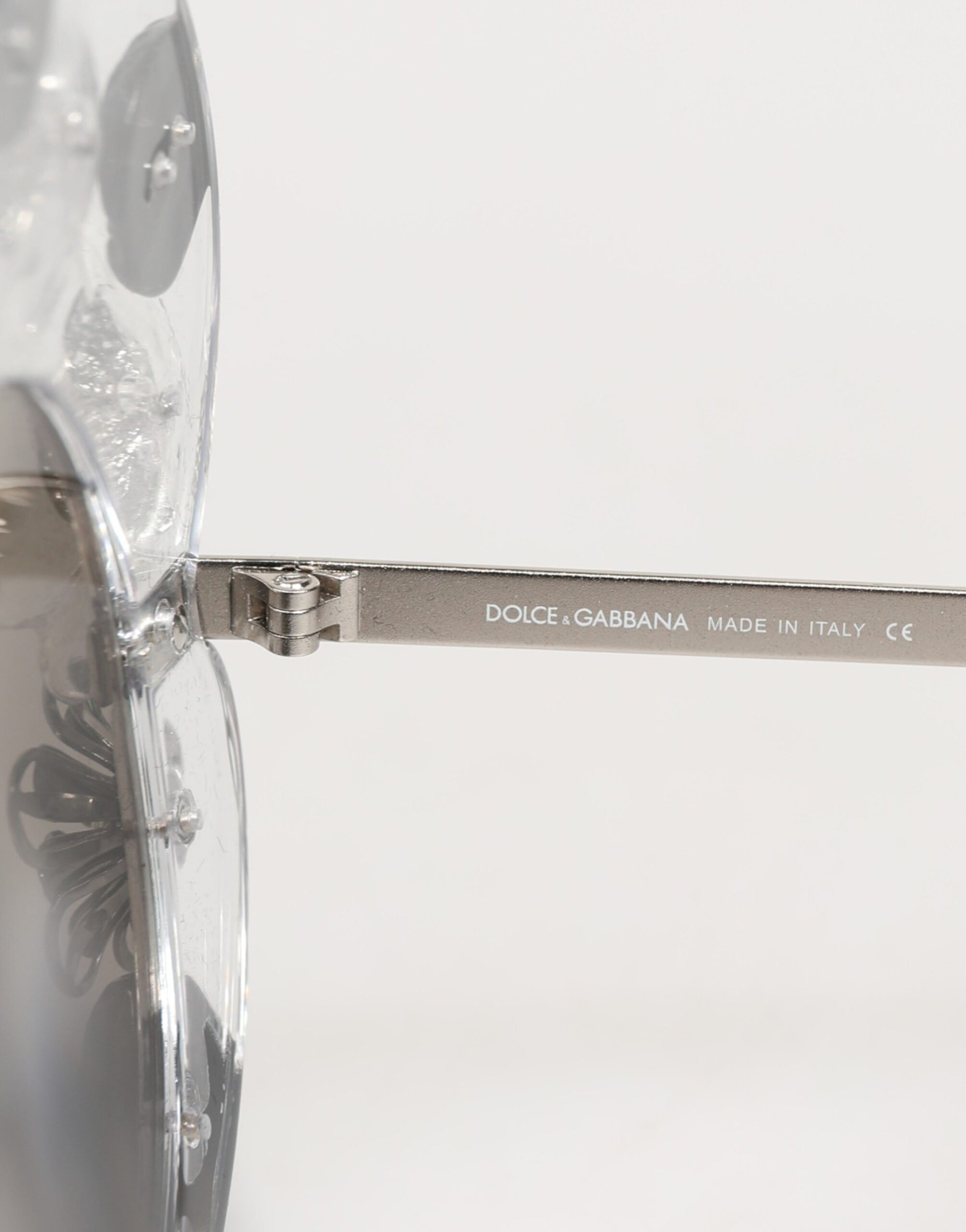 Γυαλιά ηλίου Dolce & Gabbana DG4292 διαφανή με στρογγυλά κρύσταλλα και λουλούδια