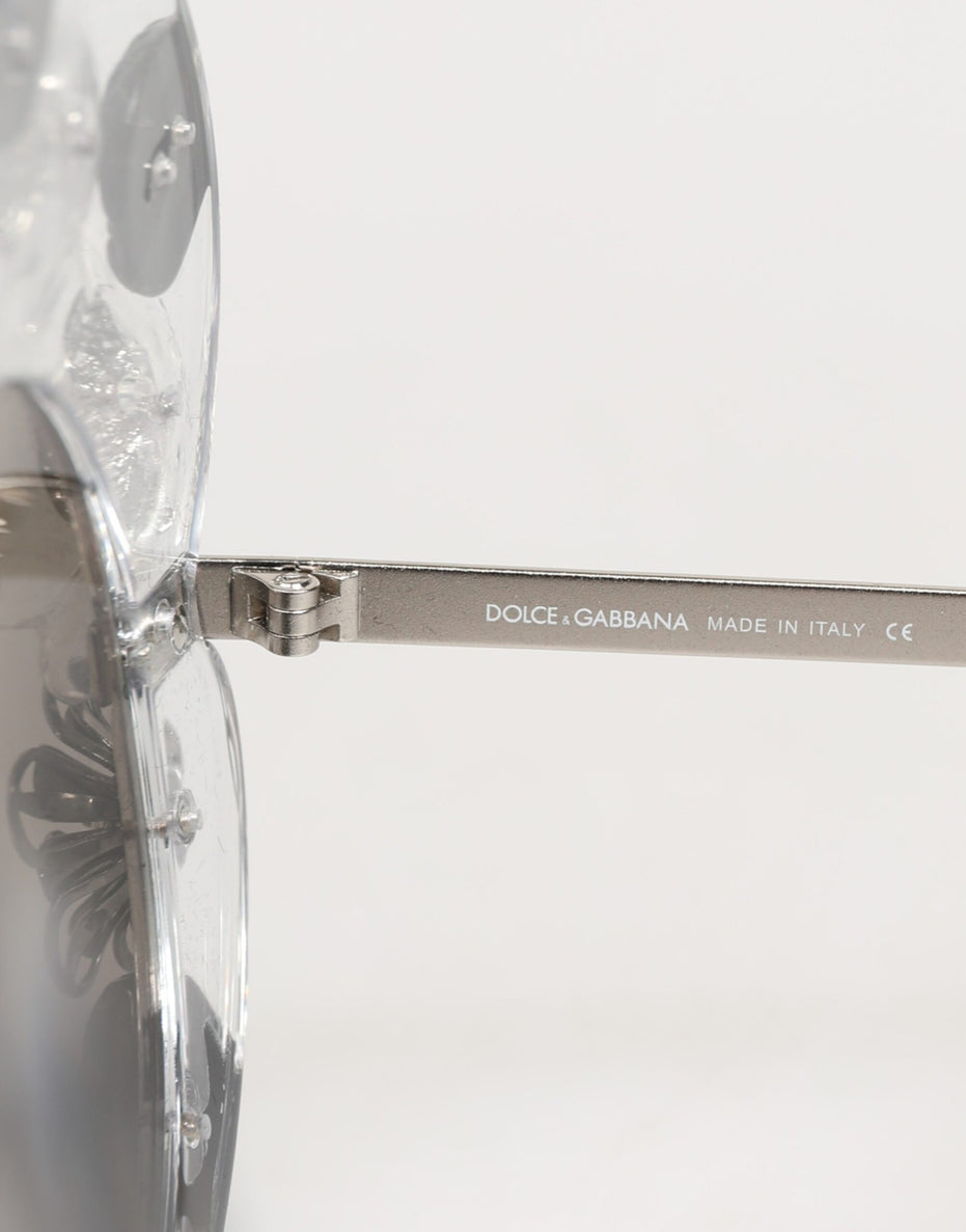 Dolce & Gabbana Διαφανή Στρογγυλά Γυαλιά Ηλίου DG4292 με Κρυστάλλινα Λουλούδια