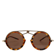 Dolce & Gabbana Gold Havana Frame DG Fatto A Mano Eyewea Sunglasses