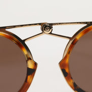 Dolce & Gabbana Gold Havana Frame DG Fatto A Mano Eyewea Sunglasses