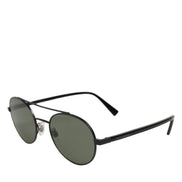 Dolce & Gabbana Matte Black Steel Frame Gray Lens Sunglasses