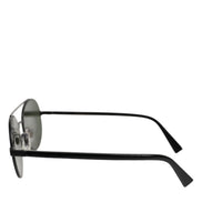 Dolce & Gabbana Matte Black Steel Frame Gray Lens Sunglasses