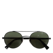 Dolce & Gabbana Matte Black Steel Frame Gray Lens Sunglasses