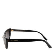 Γυαλιά ηλίου Dolce & Gabbana μαύρα Re-Edition DNA σε στυλ cat-eye