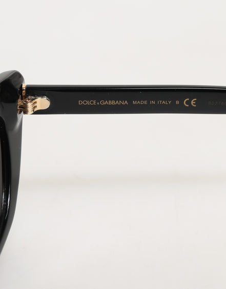 Γυαλιά ηλίου Dolce & Gabbana μαύρα Re-Edition DNA σε στυλ cat-eye