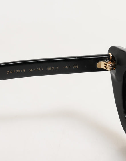 Γυαλιά ηλίου Dolce & Gabbana μαύρα Re-Edition DNA σε στυλ cat-eye