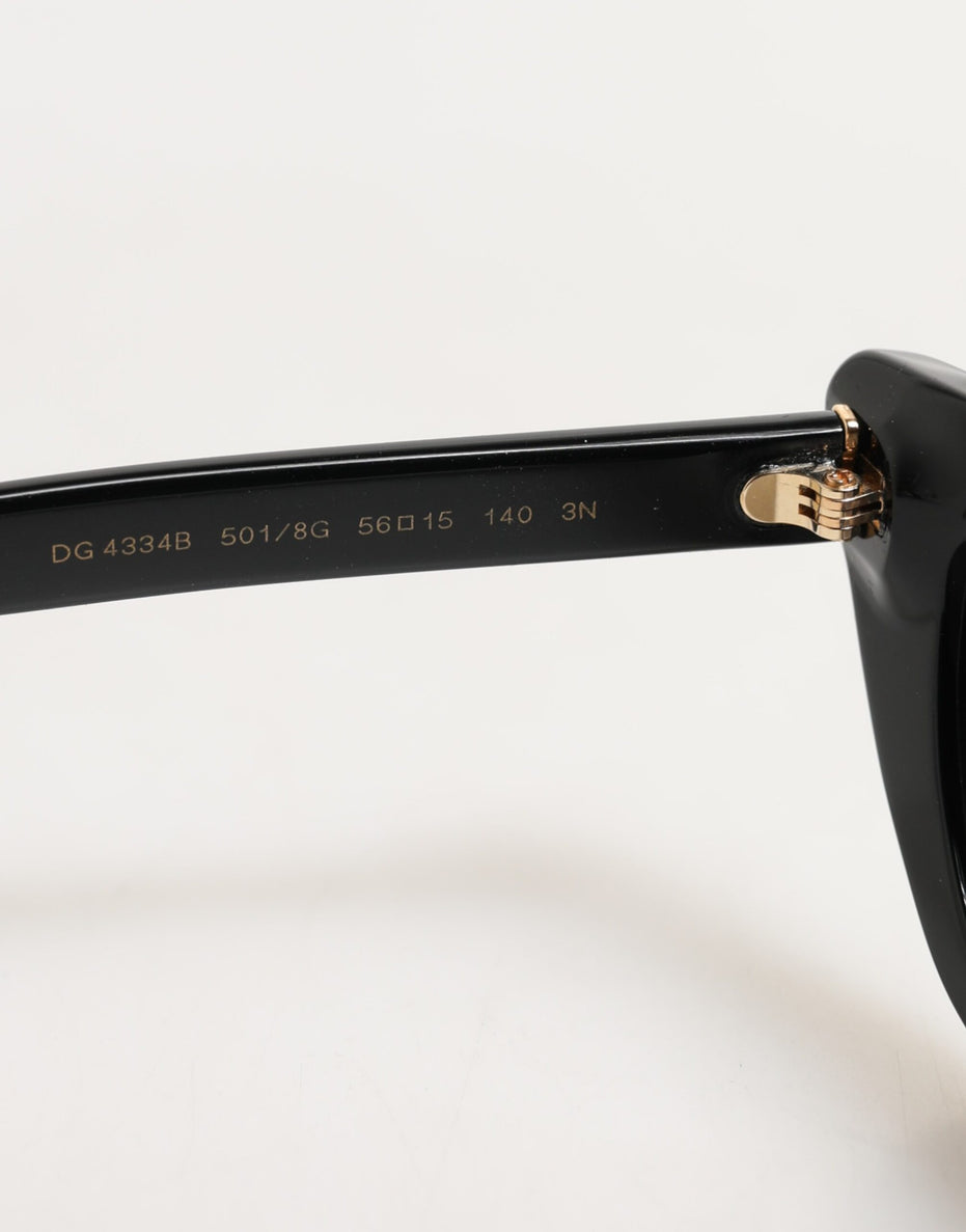 Dolce & Gabbana Μαύρα Γυαλιά Ηλίου Re-Edition DNA με Σκελετό Cat-Eye