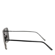 Dolce & Gabbana Black Metal Frame Square Lenses Shades Eyewear Sunglasses