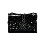 Gaelle Paris Black Polyurethane Women's Bag