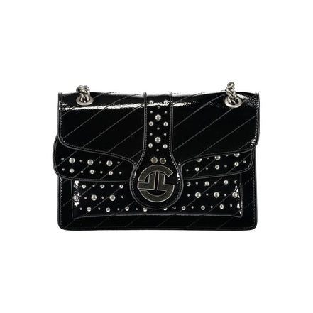 Gaelle Paris Black Polyurethane Women's Bag