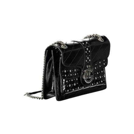 Gaelle Paris Black Polyurethane Women's Bag