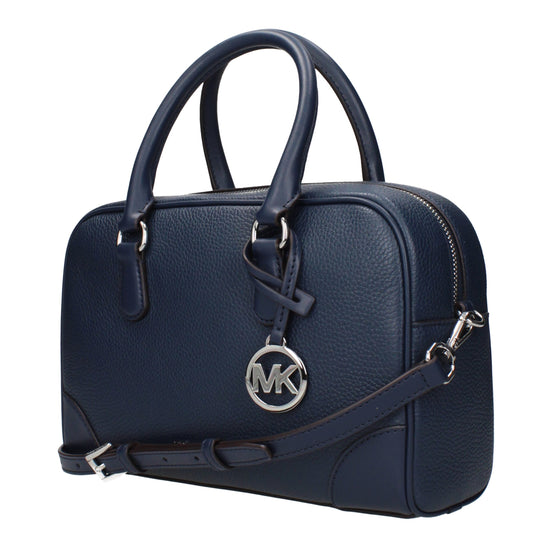 Τσάντα χειρός Michael Kors από μπλε δέρμα