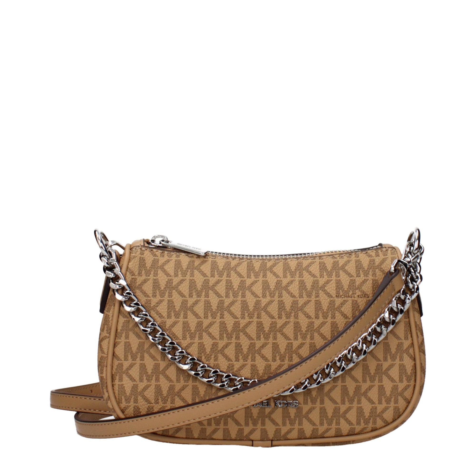 Τσάντα χειρός Michael Kors από καφέ ύφασμα