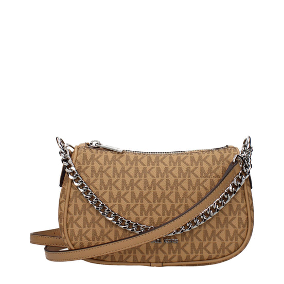 Τσάντα χειρός Michael Kors από καφέ ύφασμα