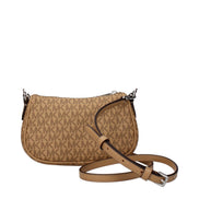 Τσάντα χειρός Michael Kors από καφέ ύφασμα