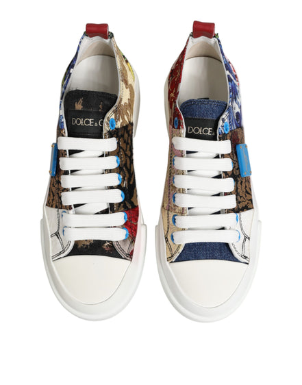 Dolce & Gabbana Πολύχρωμα Χαμηλά Παπούτσια Sneakers με Patchwork