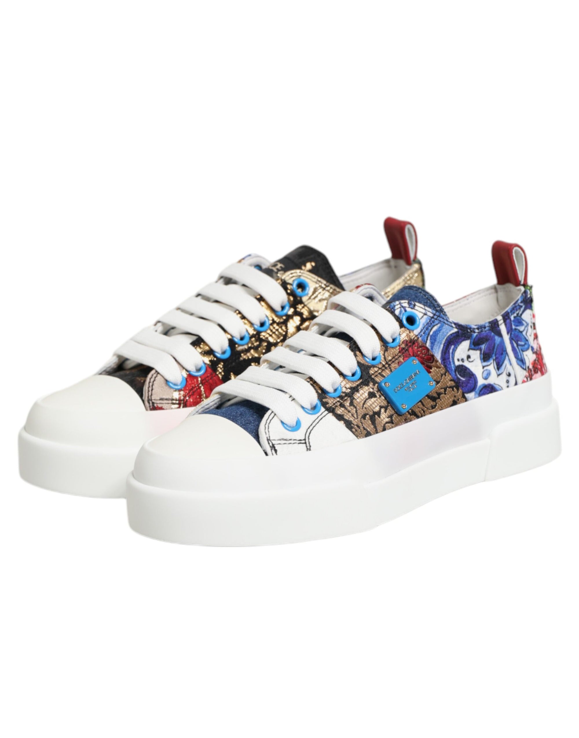 Dolce & Gabbana Πολύχρωμα Χαμηλά Παπούτσια Sneakers με Patchwork