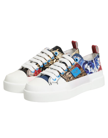 Dolce & Gabbana Πολύχρωμα Χαμηλά Παπούτσια Sneakers με Patchwork