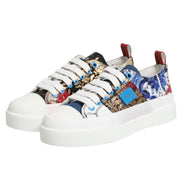 Dolce & Gabbana Multicolor Patchwork Low Top Sneakers Shoes