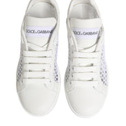 Dolce & Gabbana White Mesh Inserts Low Top Sneakers Shoes