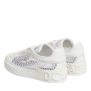 Dolce & Gabbana White Mesh Inserts Low Top Sneakers Shoes