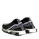 Dolce & Gabbana Μαύρα Ασημί Slip On Αθλητικά Παπούτσια Sorrento