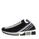 Dolce & Gabbana Μαύρα Ασημί Slip On Αθλητικά Παπούτσια Sorrento