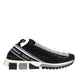 Dolce & Gabbana Μαύρα Ασημί Slip On Αθλητικά Παπούτσια Sorrento