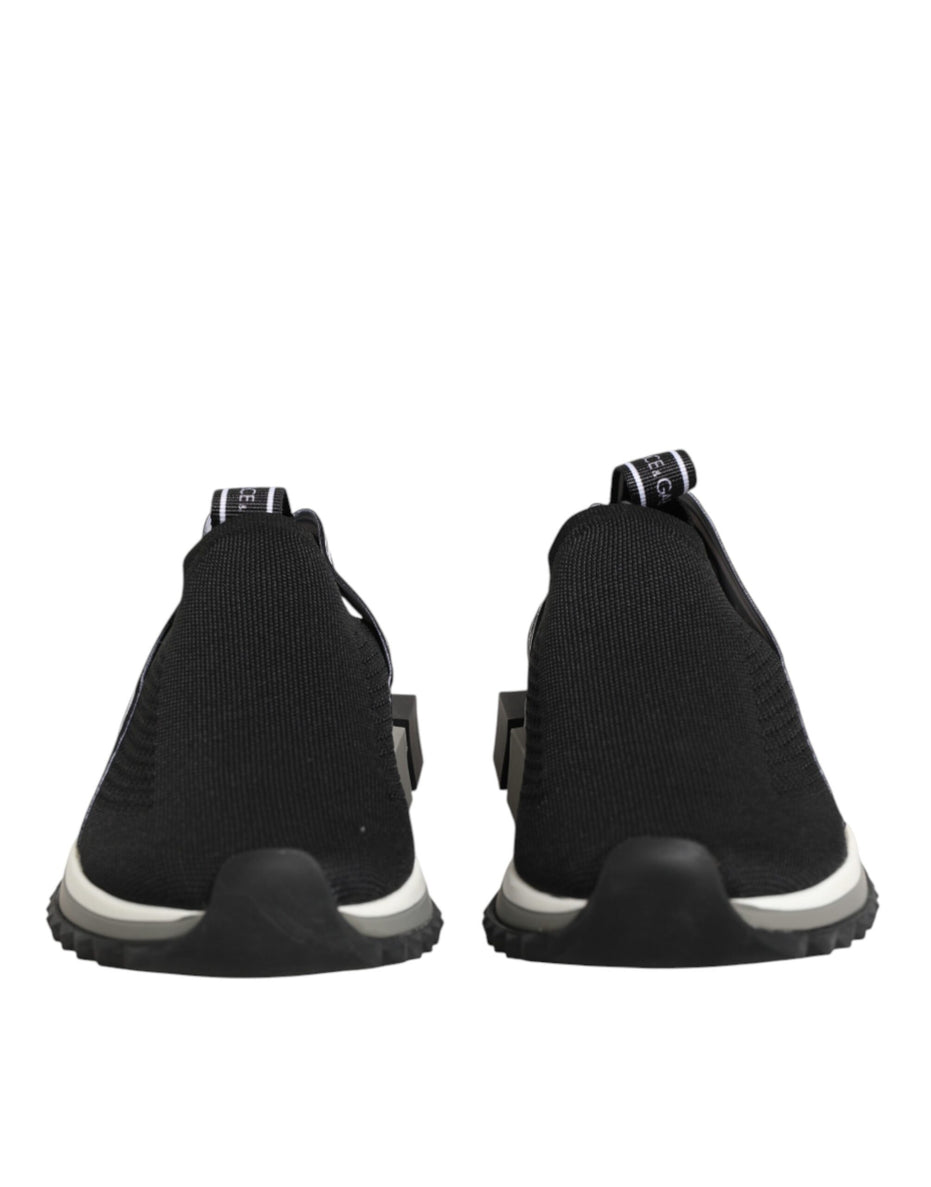 Dolce & Gabbana Black Slip On Sorrento Low Top Sneakers Shoes