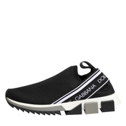 Dolce & Gabbana Black Slip On Sorrento Low Top Sneakers Shoes