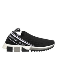 Dolce & Gabbana Black Slip On Sorrento Low Top Sneakers Shoes
