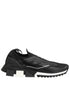 Dolce & Gabbana Black SORRENTO Sport Stretch Sneakers Shoes