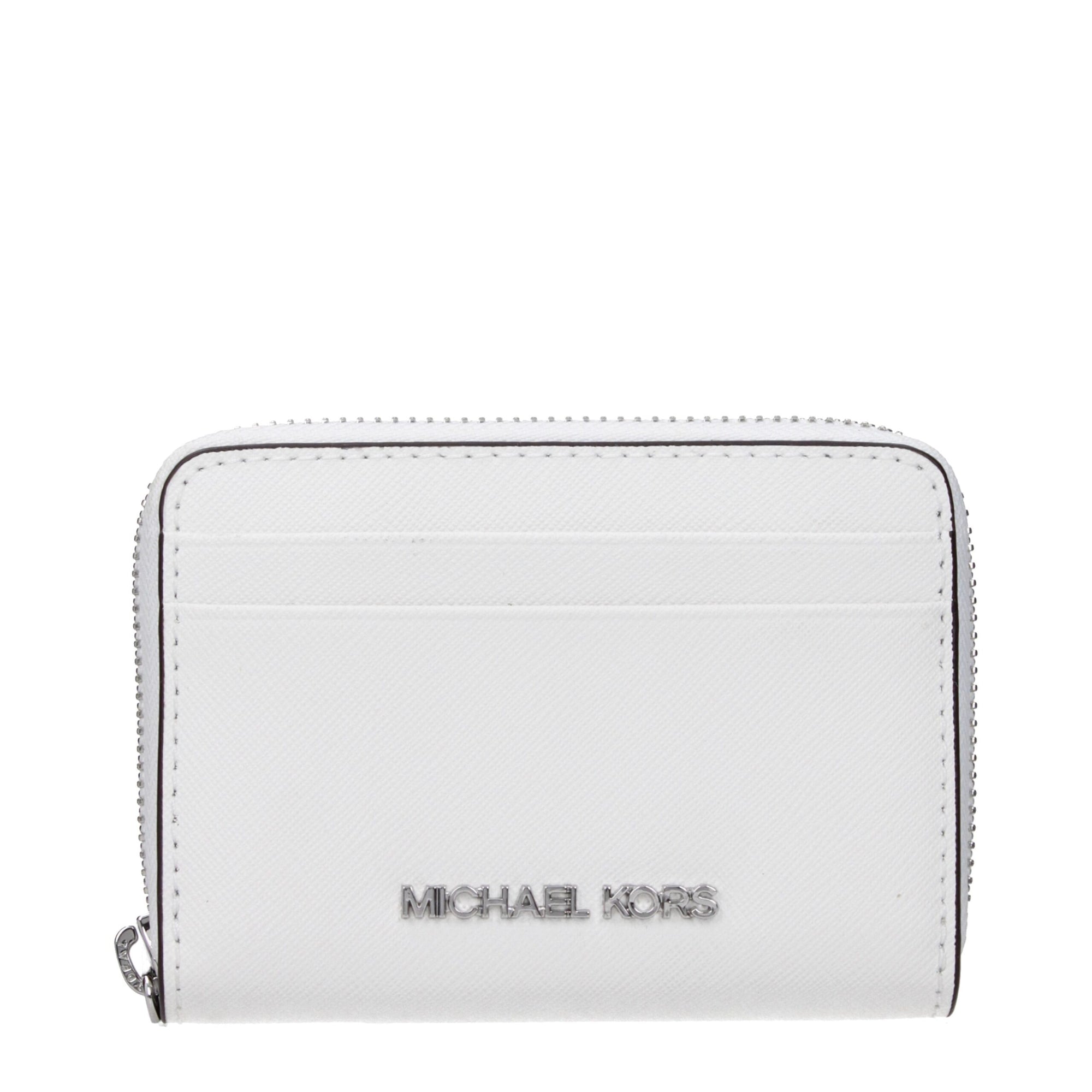 Θήκη καρτών Michael Kors από λευκό δέρμα