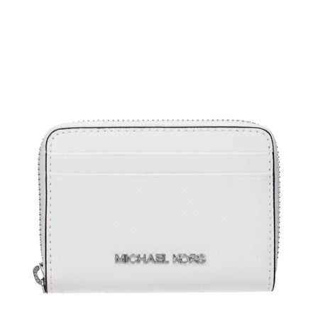 Θήκη καρτών Michael Kors από λευκό δέρμα