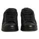 Dolce & Gabbana Black Floral Lace Low Top Sneaker Shoes