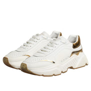 Dolce & Gabbana White Gold Daymaster Low Top Sneakers Shoes