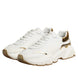 Dolce & Gabbana White Gold Daymaster Low Top Sneakers Shoes