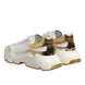 Dolce & Gabbana White Gold Daymaster Low Top Sneakers Shoes