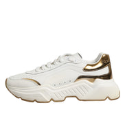 Dolce & Gabbana White Gold Daymaster Low Top Sneakers Shoes