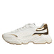 Dolce & Gabbana White Gold Daymaster Low Top Sneakers Shoes