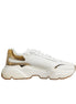 Dolce & Gabbana White Gold Daymaster Low Top Sneakers Shoes