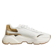Dolce & Gabbana White Gold Daymaster Low Top Sneakers Shoes