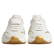Dolce & Gabbana White Gold Daymaster Low Top Sneakers Shoes